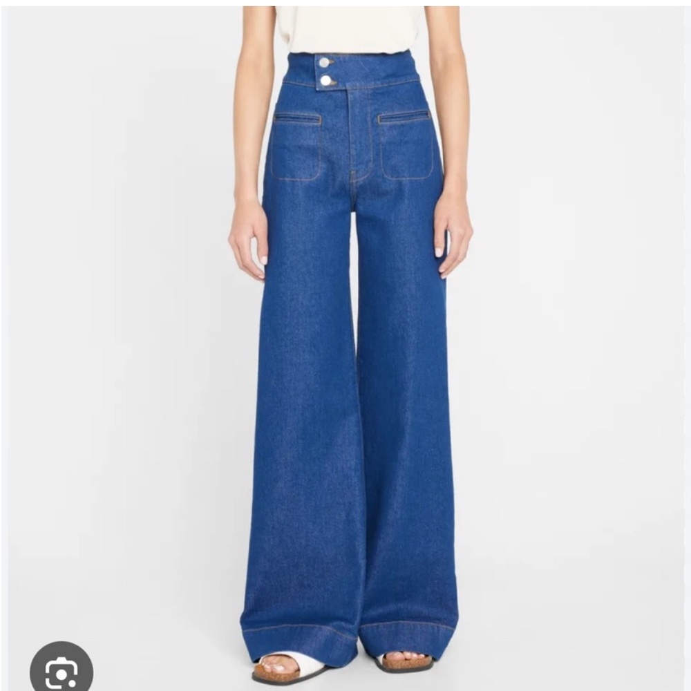Frame Denim Size 26 Wide-Leg Blue Jeans